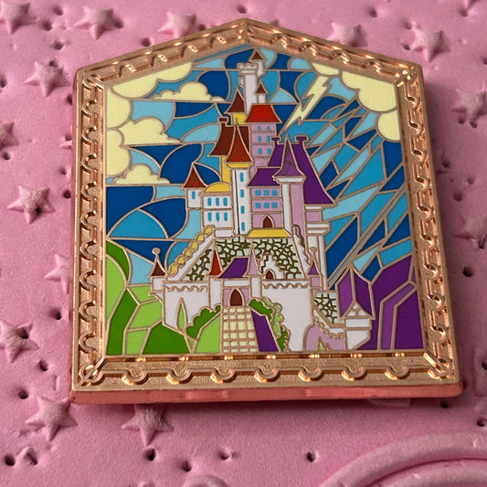 2022 Stained Glass Style Disney Beasts Castle Pin