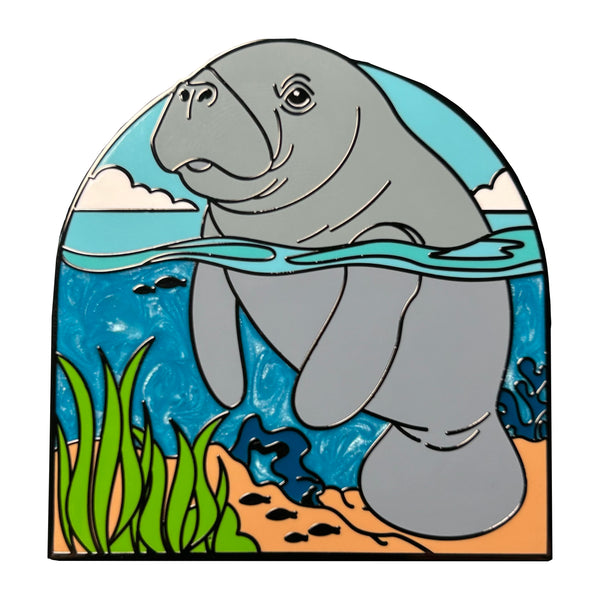 National Manatee Appreciation Day limited release West Indian manatee enamel pin