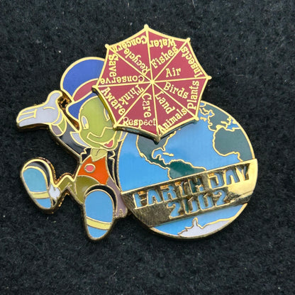 2002 - Jiminy Cricket - Pinocchio - Spinning Umbrella - LE 5,000 - Earth Day - Disney Pin