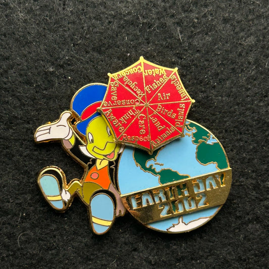 2002 - Jiminy Cricket - Pinocchio - Spinning Umbrella - LE 5,000 - Earth Day - Disney Pin