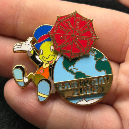 2002 - Jiminy Cricket - Pinocchio - Spinning Umbrella - LE 5,000 - Earth Day - Disney Pin