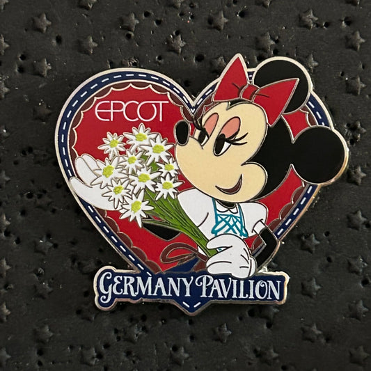 2024 - Minnie Mouse with Flowers - Germany Pavilion - EPCOT - Disney Pin