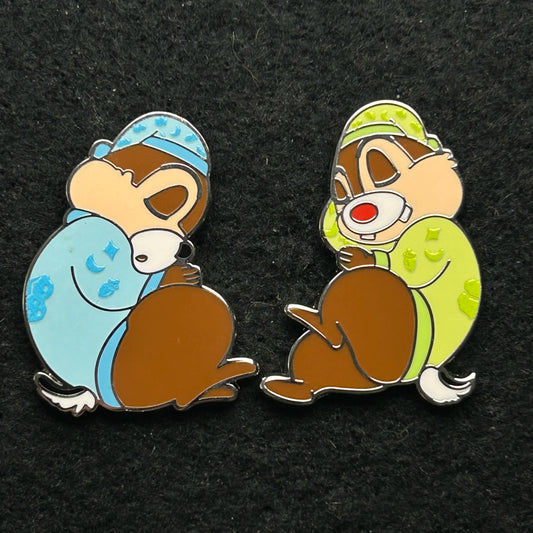 FULL SET - 2024 - Chip and Dale - Sleeping - 2 Disney Pins