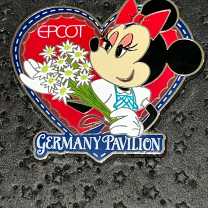 2024 - Minnie Mouse with Flowers - Germany Pavilion - EPCOT - Disney Pin