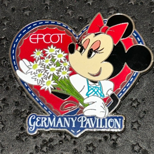 2024 - Minnie Mouse with Flowers - Germany Pavilion - EPCOT - Disney Pin