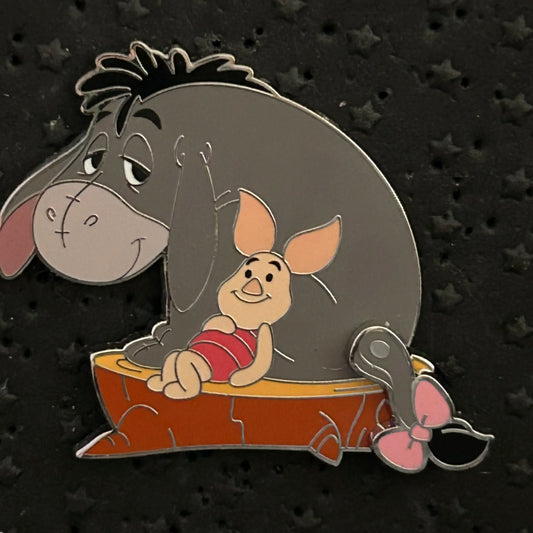 2025 - Eeyore and Piglet - Sitting on Stump - Disney Pin