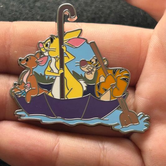 2023 - Rabbit, Kanga, Roo and Tigger - Paddling in Umbrella - Disney Pin