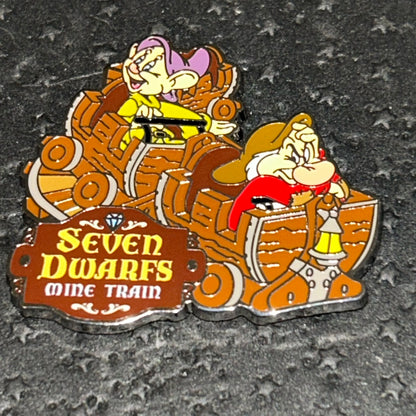 2024 - Dopey and Grumpy - Seven Dwarfs Mine Train - MGK - WDW - Disney Pin