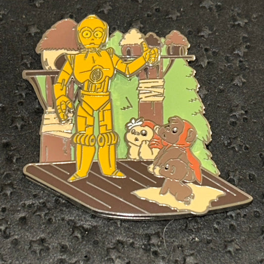 2023 - C3-PO and Ewoks - Star Wars - Lucas Films - Disney Pin on Pin