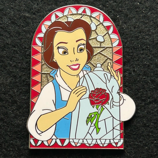 2025 - Belle - In Window - With Rose in Glass - Beauty and the Beast - Disney Pin