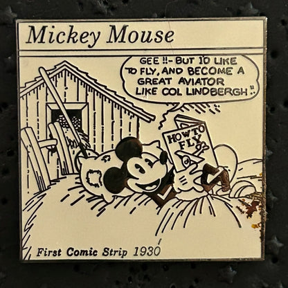 2001 - Mickey Mouse - How To Fly - First Comic Strip 1930 - Millennium - Disney Pin
