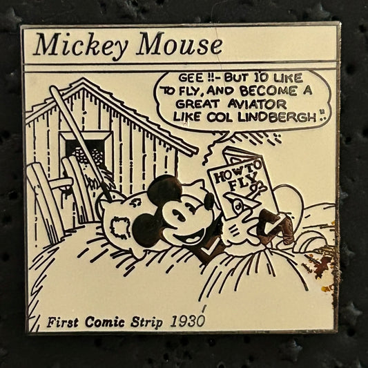 2001 - Mickey Mouse - How To Fly - First Comic Strip 1930 - Millennium - Disney Pin