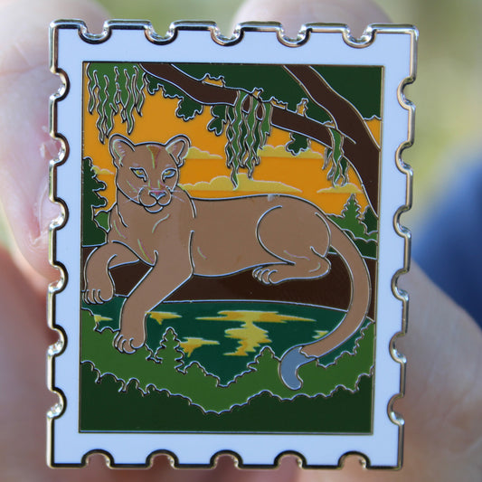 Florida Panther Postage Stamp Pin