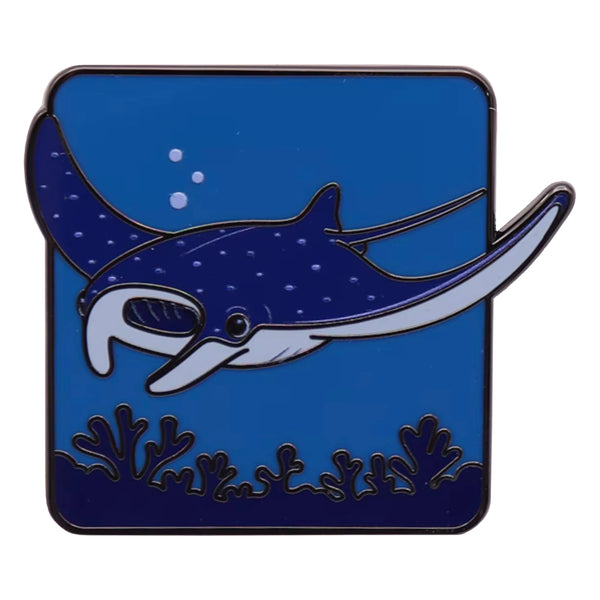 Manta Ray Pin With Magnet - Ocean Creatures Series