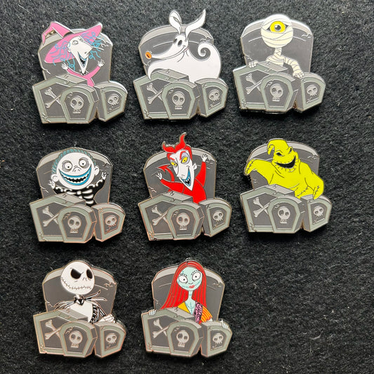 2024 - Full Set - NBC - Gravestone - 8 Disney Pin