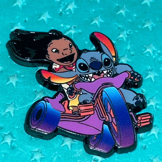 Loungefly Lilo and Stitch on Tricycle Pin