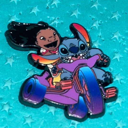 Loungefly Lilo and Stitch on Tricycle Pin