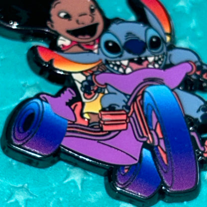 Loungefly Lilo and Stitch on Tricycle Pin
