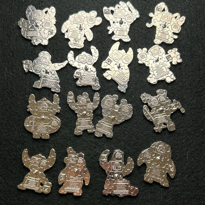 2024 - Full Set - Angel and Stitch - Snack Attack - Mystery Series - 16 Disney Pins