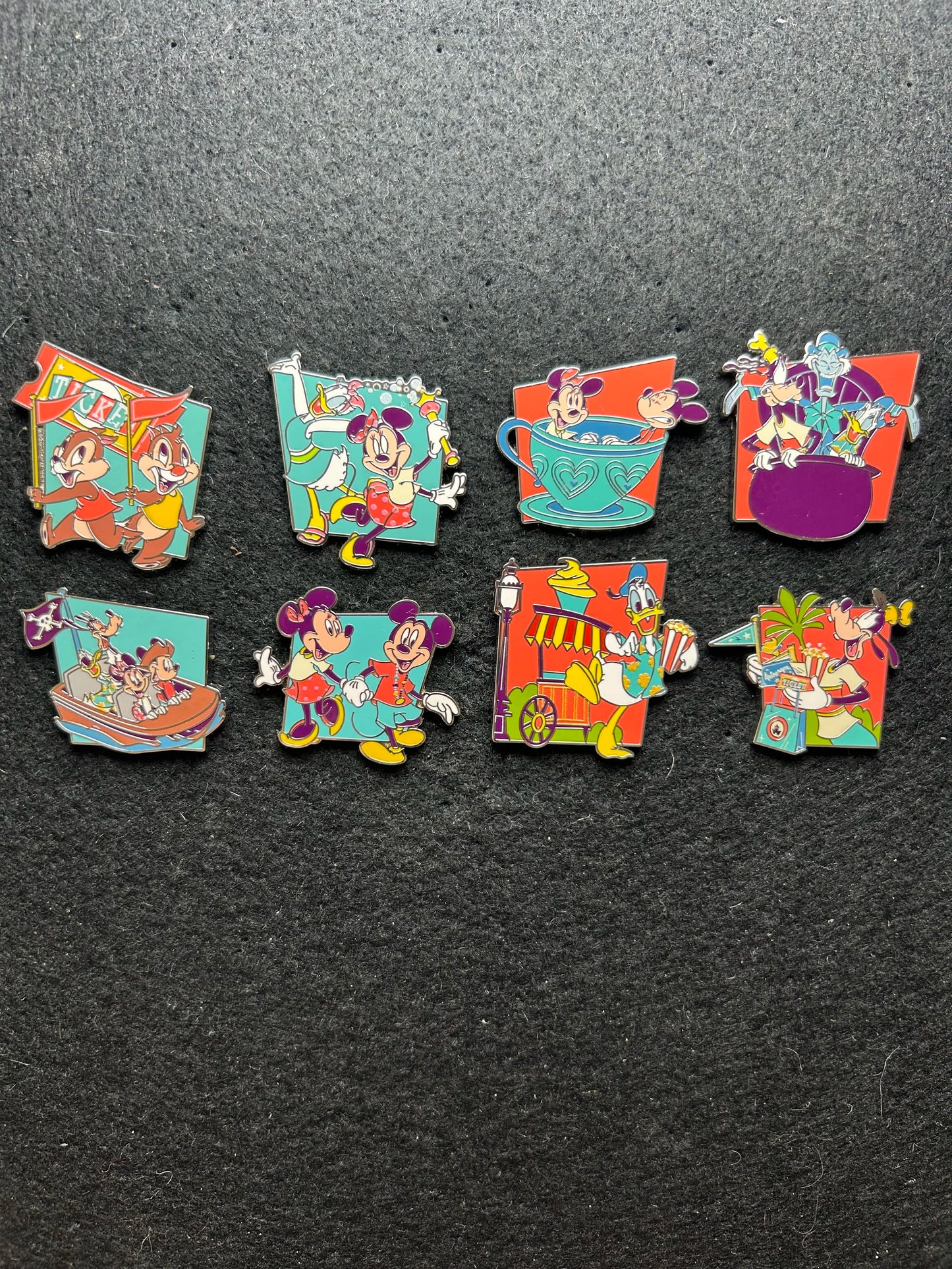 2024 - Full Set - Play in the Parks - Mystery Series - 8 Disney Pins