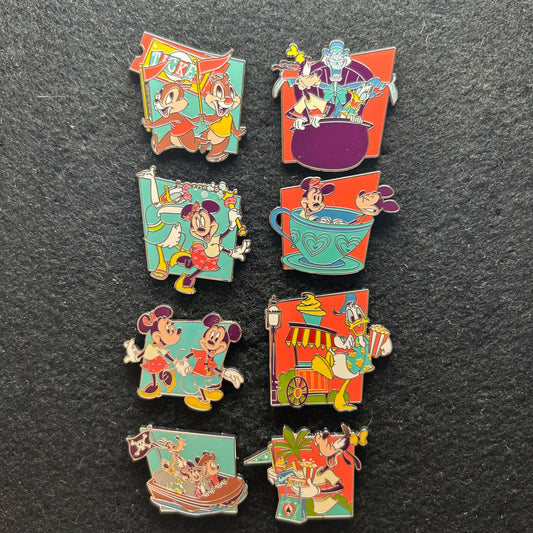 2024 - Full Set - Play in the Parks - Mystery Series - 8 Disney Pins