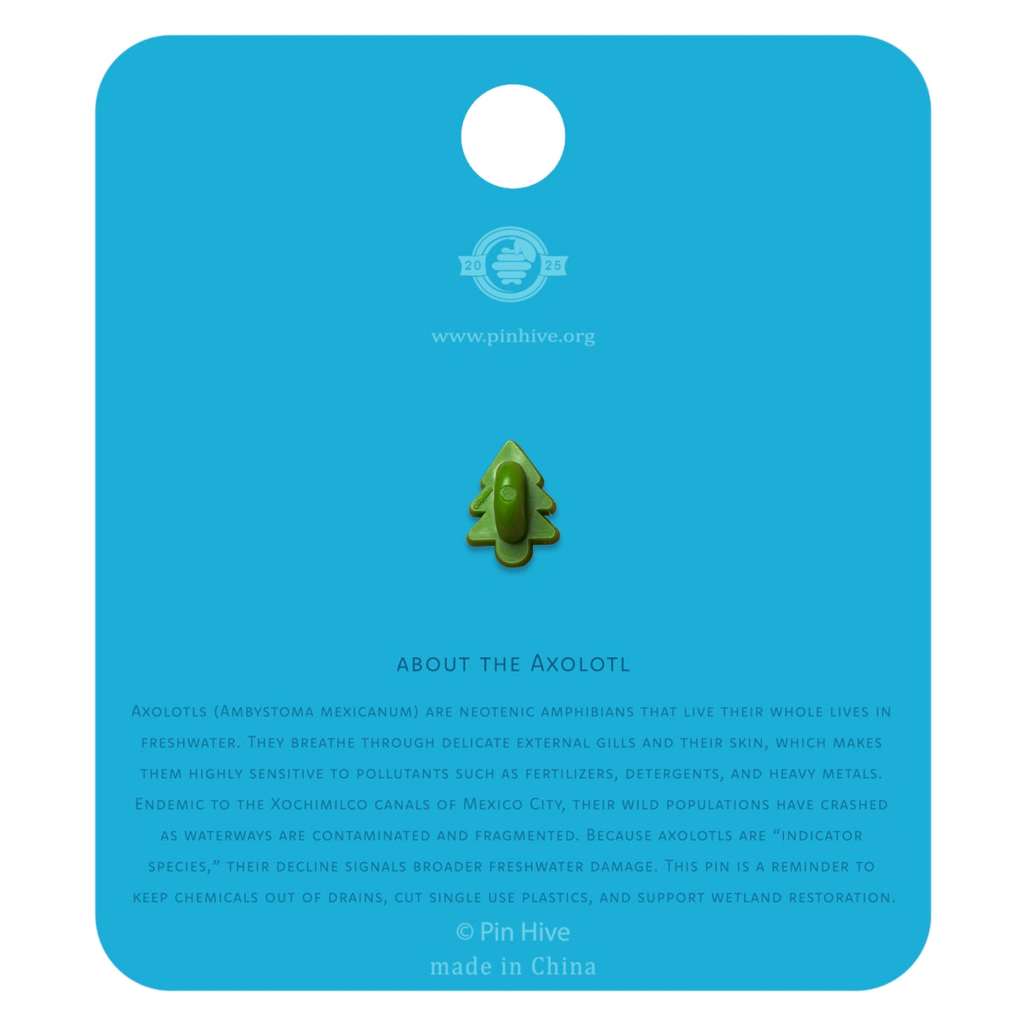 Axolotl Activist Fight Pollution Enamel Pin