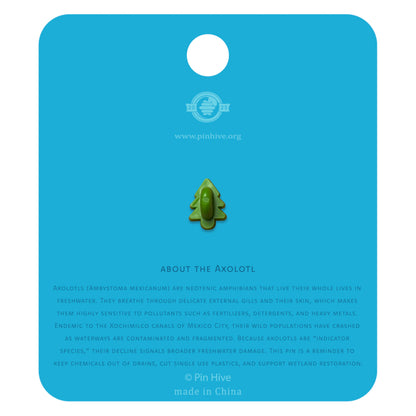 Axolotl Activist Fight Pollution Enamel Pin
