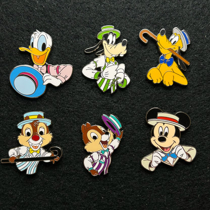 2024 - Full Set - Dapper Dan - Booster Series - 6 Disney Pins