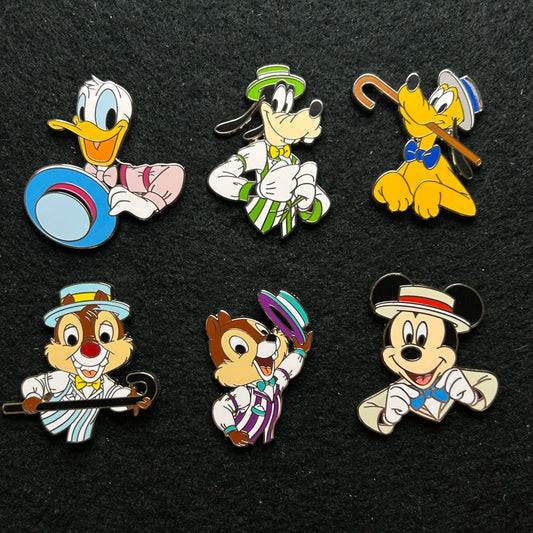 2024 - Full Set - Dapper Dan - Booster Series - 6 Disney Pins