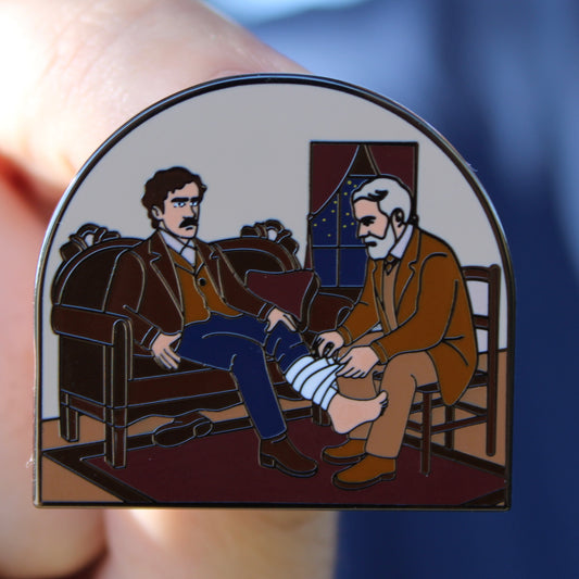 Dr Mudd and John Wilkes Booth - Historical Series Pin