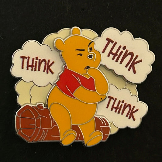 2025 - Winnie The Pooh - Sitting On Log - Think Think Think - Disney Pin on Pin