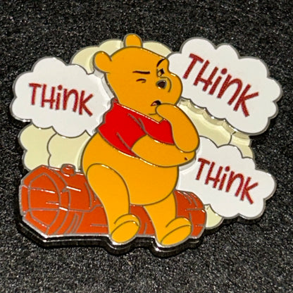 2025 - Winnie The Pooh - Sitting On Log - Think Think Think - Disney Pin on Pin