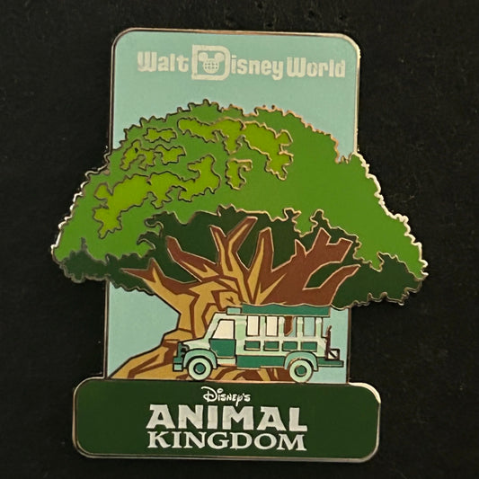 2025 - Tree of Life and Safari Van - Animal Kingdom Theme Park - Walt Disney World - Disney Pin