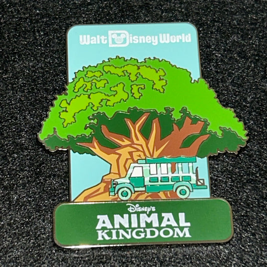 2025 - Tree of Life and Safari Van - Animal Kingdom Theme Park - Walt Disney World - Disney Pin