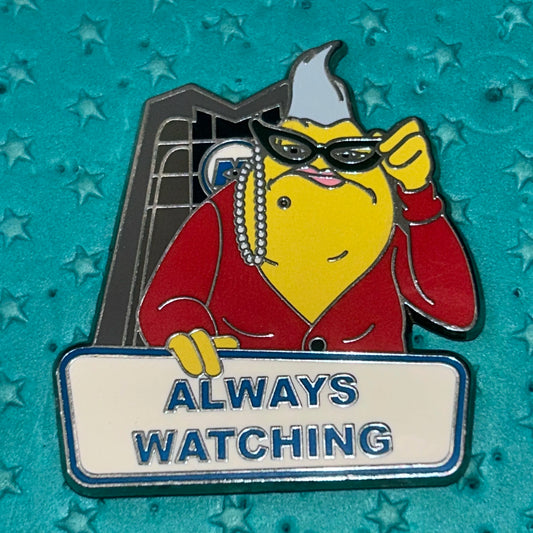 2016 Always Watching Raz at Window Pin