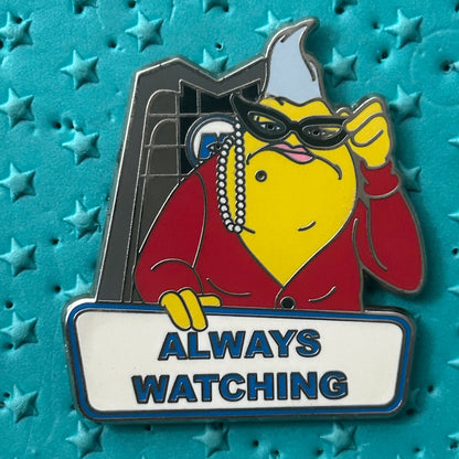 2016 Always Watching Raz at Window Pin