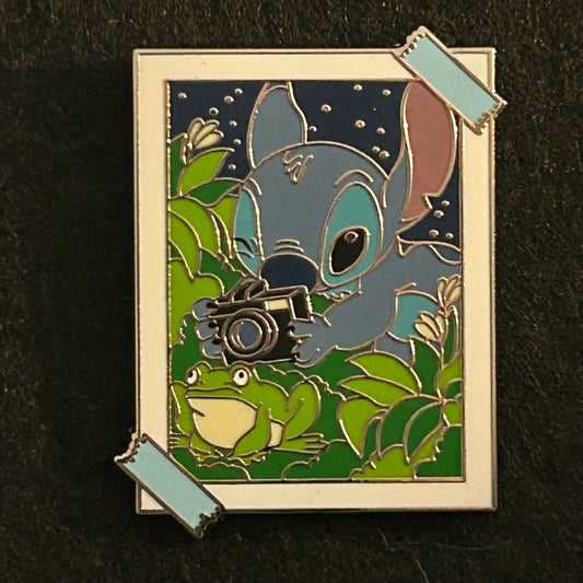2024 - Stitch - Taking Picture in the Grass - Taped Photo - Mystery Pin