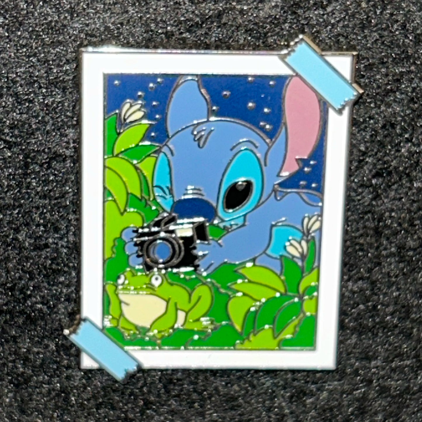 2024 - Stitch - Taking Picture in the Grass - Taped Photo - Mystery Pin