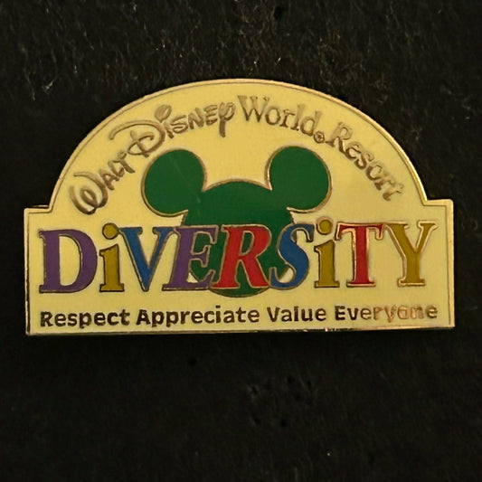 Vintage - Diversity - Walt Disney World Resort - Respect, Appreciate, Value Everyone - Disney Pin