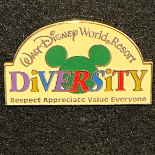 Vintage - Diversity - Walt Disney World Resort - Respect, Appreciate, Value Everyone - Disney Pin