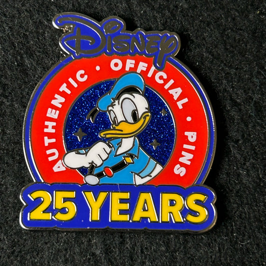 2025 - Donald Duck - 25 Years Of Pin Trading - LR - Logo - Disney Pin