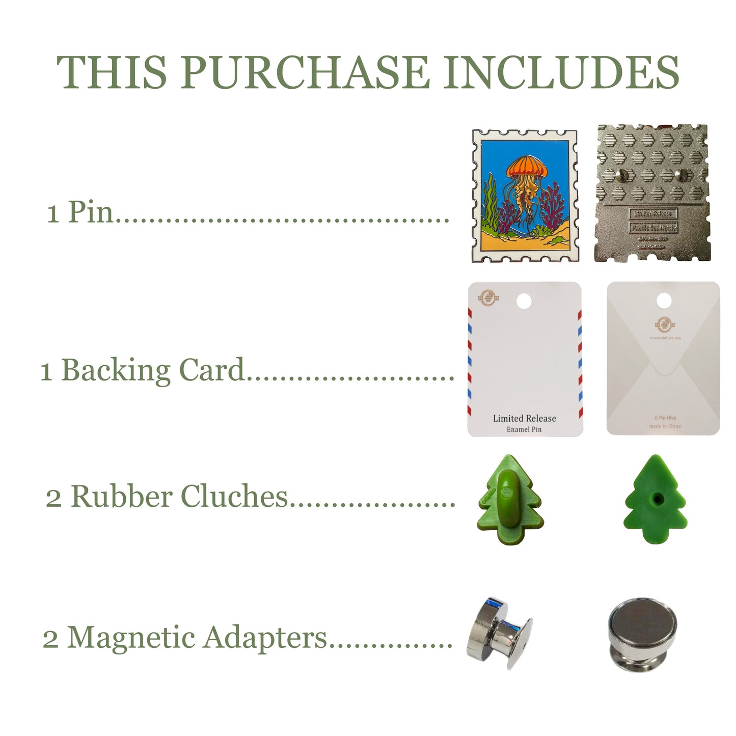 Pacific Sea Nettle Jellyfish Postage Stamp Pin