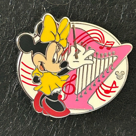 2019 - Minnie Mouse - Playing Harp - Hidden Mickey - Disney Pin