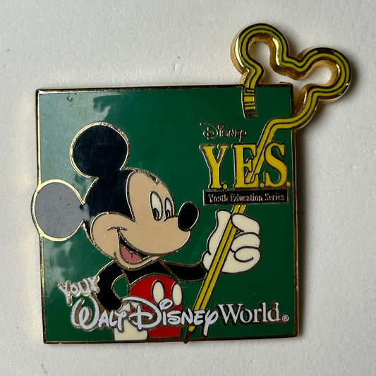 2008 Mickey Mouse - Walt Disney World Youth Education Series - Disney Pin  **This Pins Metal Has a Slight Curve or Bend