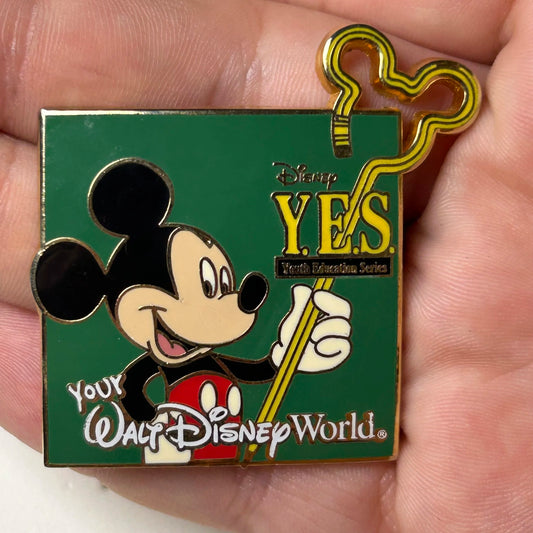 2008 Mickey Mouse - Walt Disney World Youth Education Series - Disney Pin  **This Pins Metal Has a Slight Curve or Bend