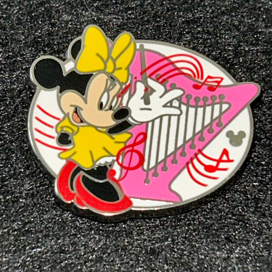2019 - Minnie Mouse - Playing Harp - Hidden Mickey - Disney Pin