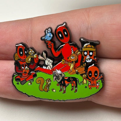 2024 - Deadpool in the Grass with Animals - BoxLunch - Disney Pin
