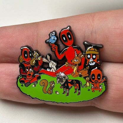 2024 - Deadpool in the Grass with Animals - BoxLunch - Disney Pin