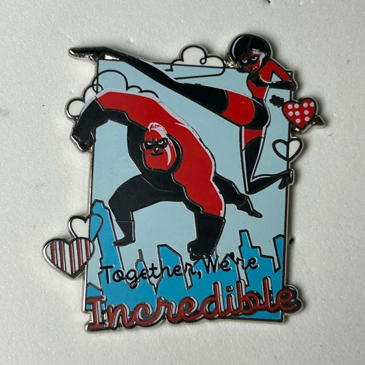 2021 - Together We’re Incredible - Mr and Mrs Incredible - Pixar - Disney Pin