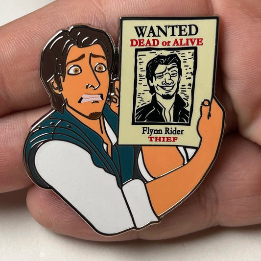2024 - Flynn Rider - Tangled - Wanted Poster - Disney Pin